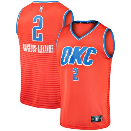 Shai Gilgeous-Alexander Oklahoma City Thunder Fast Break Team Jersey - Statement Edition - Orange