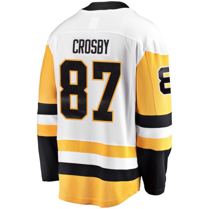 Sidney Crosby Pittsburgh Penguins Captain Away Premier Breakaway Player Jersey - White - Image 3
