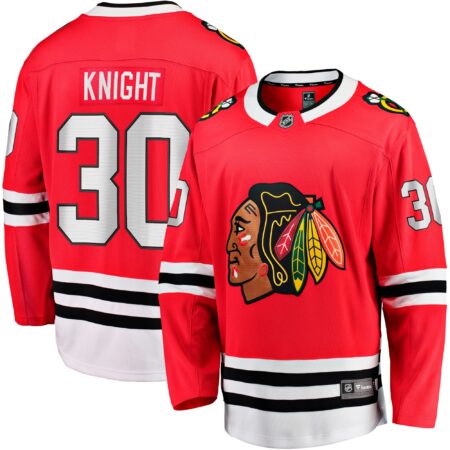 Spencer Knight Chicago Blackhawks Home Breakaway Jersey - Red