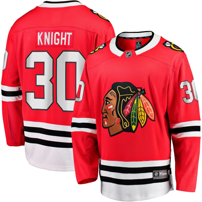 Spencer Knight Chicago Blackhawks Home Breakaway Jersey - Red