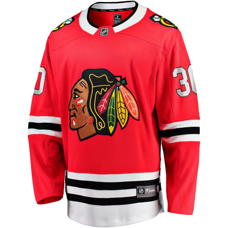 Spencer Knight Chicago Blackhawks Home Breakaway Jersey - Red - Image 2