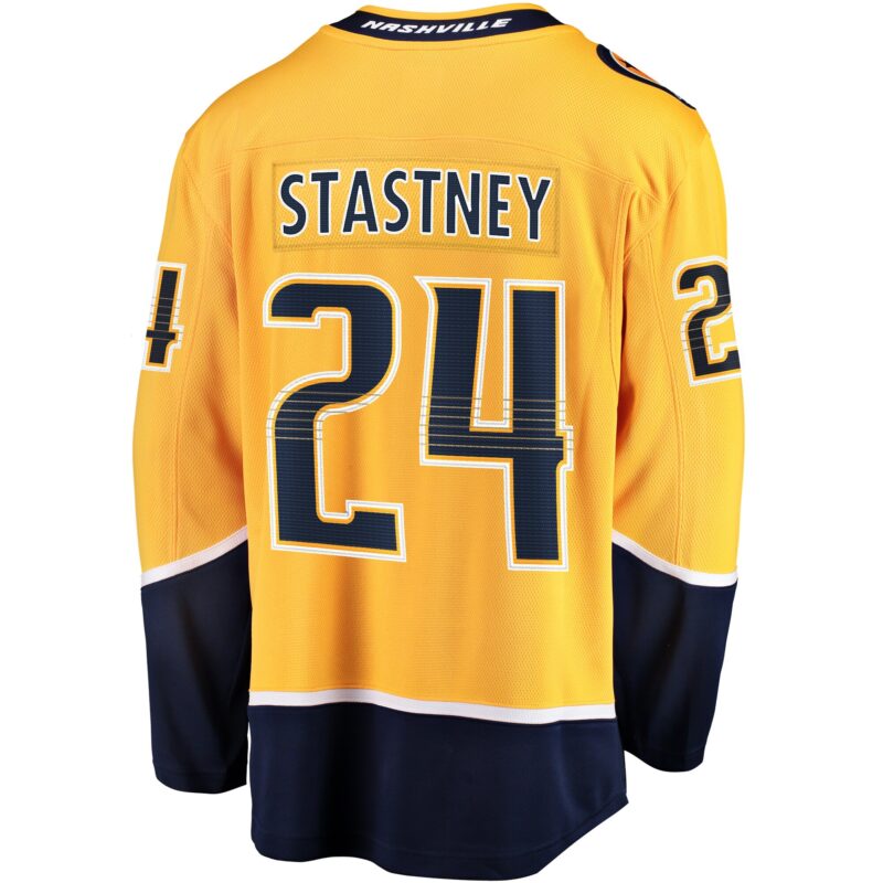 Spencer Stastney Nashville Predators Premier Breakaway Player Jersey - Gold - Image 3