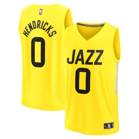 Taylor Hendricks Utah Jazz Fast Break Jersey - Icon Edition - Yellow
