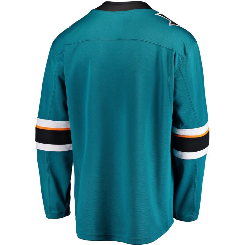 San Jose Sharks Breakaway Home Jersey - Teal - Image 3