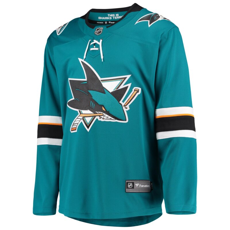 San Jose Sharks Home Breakaway Team Jersey - Teal - Image 2