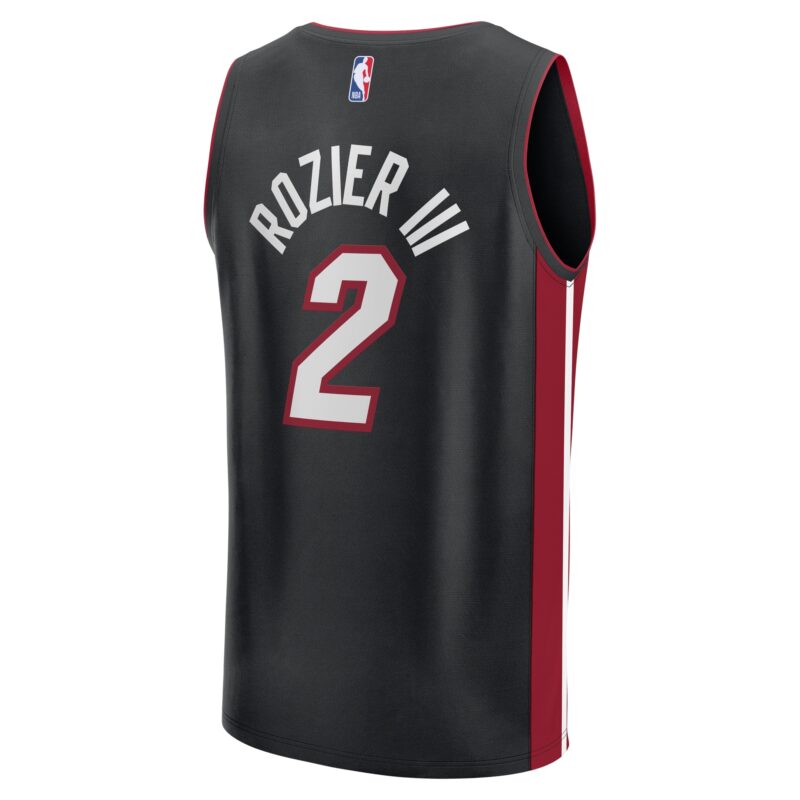 Terry Rozier Miami Heat Fast Break Player Jersey - Icon Edition - Black - Image 3