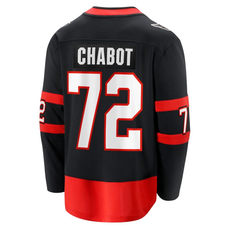 Thomas Chabot Ottawa Senators Home Breakaway Jersey - Black - Image 3