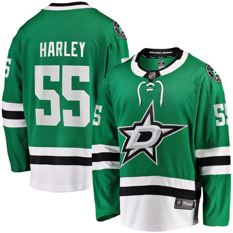 Thomas Harley Dallas Stars Home Premier Breakaway Player Jersey - Kelly Green