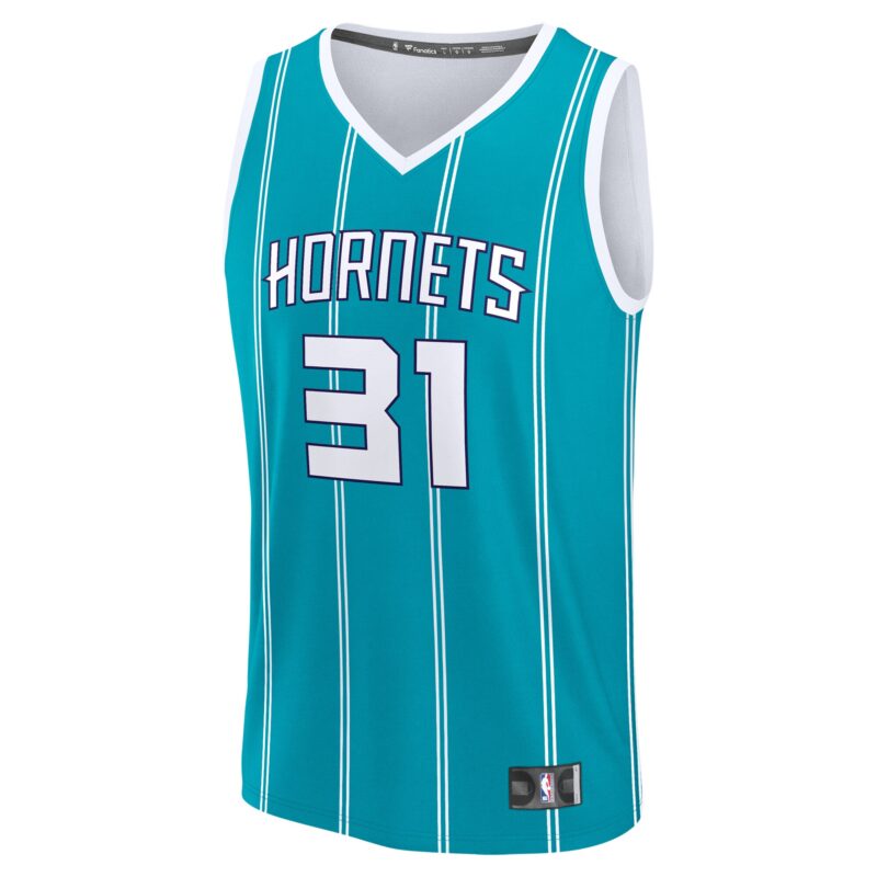 Tidjane Salaun Charlotte Hornets 2024 Basketball Draft Fast Break Player Jersey - Icon Edition - Teal - Image 2
