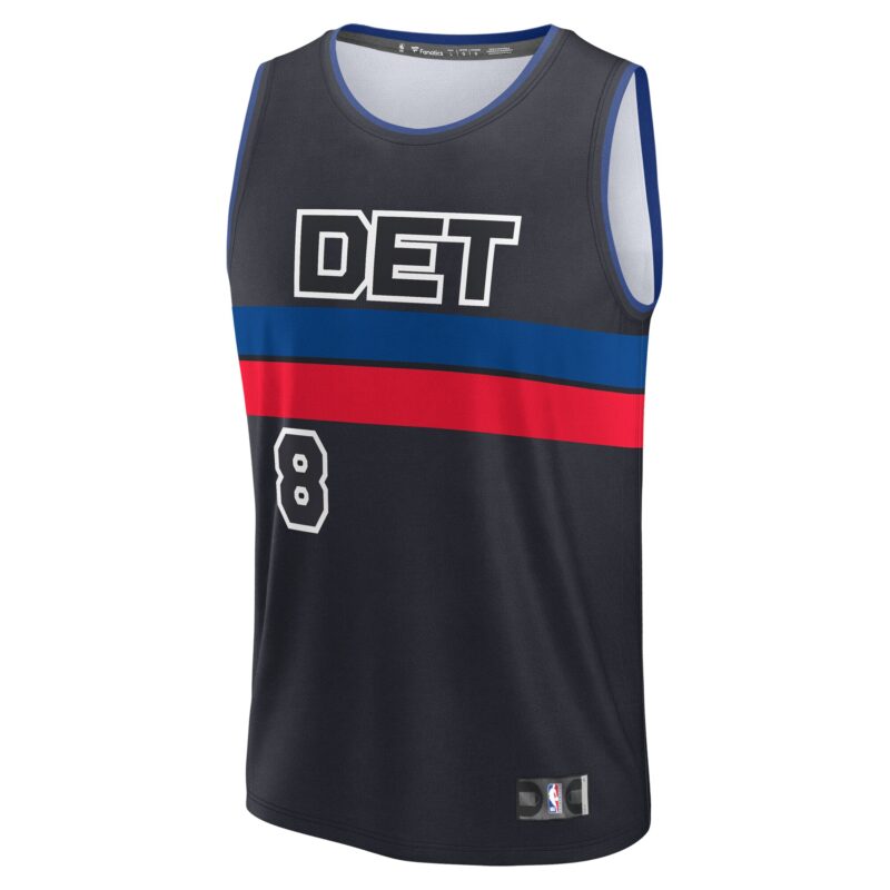 Tim Hardaway Jr. Detroit Pistons Fast Break Player Jersey - Statement Edition - Black - Image 2