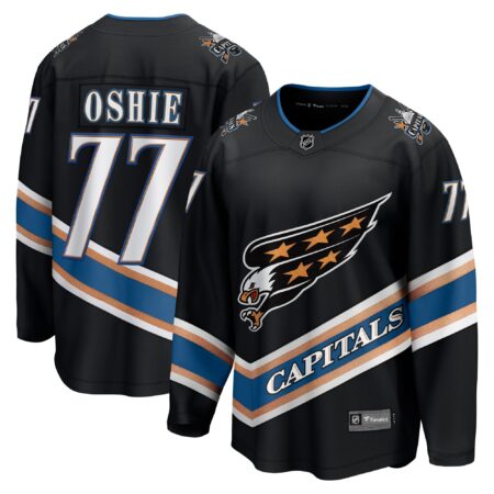 TJ Oshie Washington Capitals Alternate 50th Anniversary Premier Breakaway Player Jersey - Black
