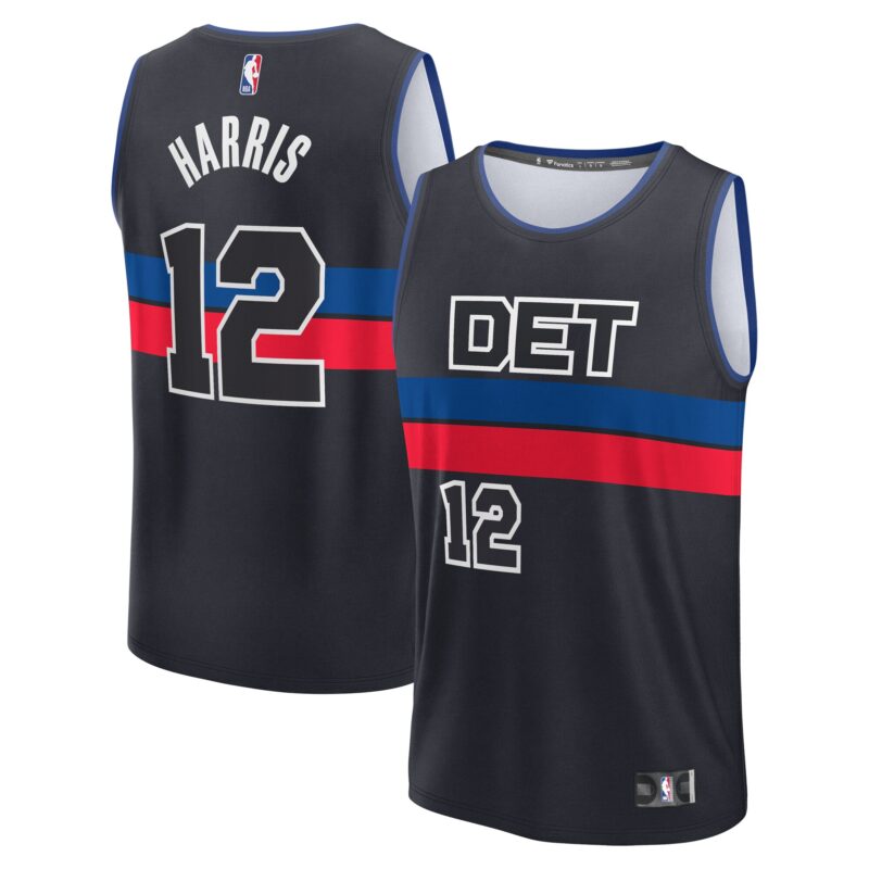 Tobias Harris Detroit Pistons Fast Break Player Jersey - Statement Edition - Black