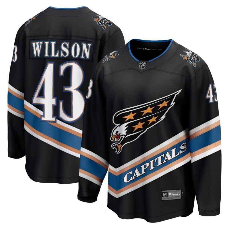 Tom Wilson Washington Capitals Alternate 50th Anniversary Premier Breakaway Player Jersey - Black