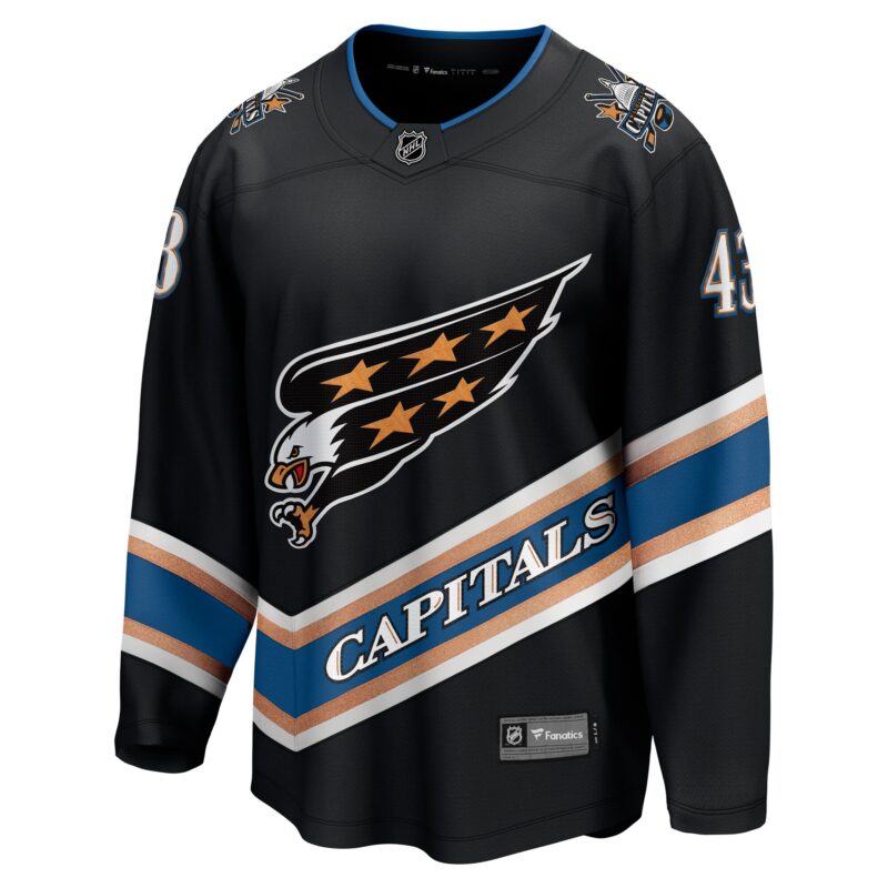 Tom Wilson Washington Capitals Alternate 50th Anniversary Premier Breakaway Player Jersey - Black - Image 2
