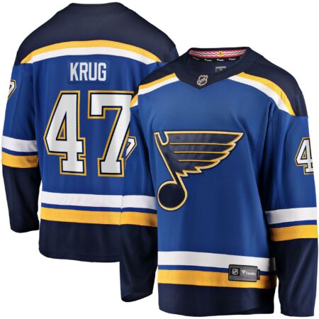 Torey Krug St. Louis Blues Home Breakaway Jersey - Blue
