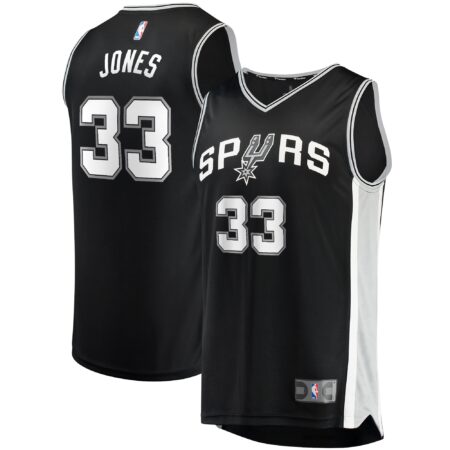 Tre Jones San Antonio Spurs Fast Break Jersey - Icon Edition - Black
