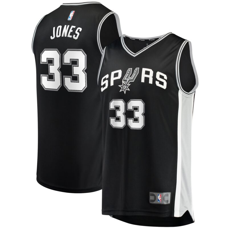 Tre Jones San Antonio Spurs Fast Break Jersey - Icon Edition - Black