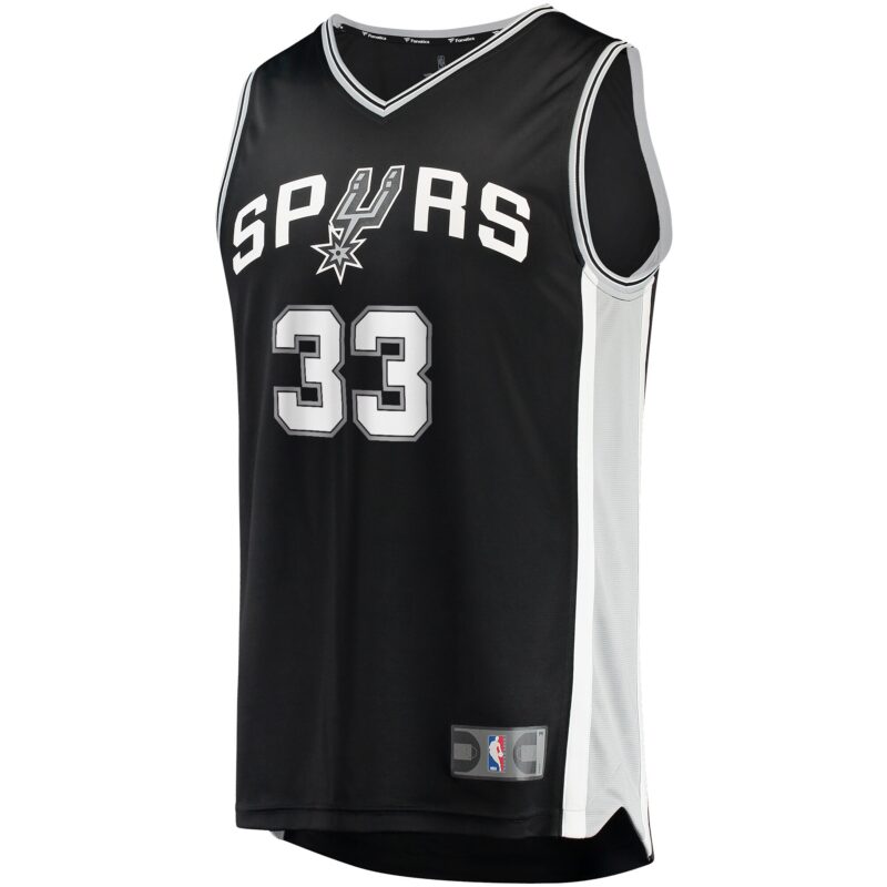 Tre Jones San Antonio Spurs Fast Break Jersey - Icon Edition - Black - Image 2