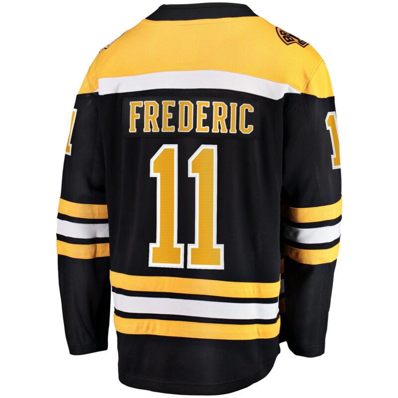 Trent Frederic Boston Bruins Home Breakaway Player Jersey - Black - Image 3
