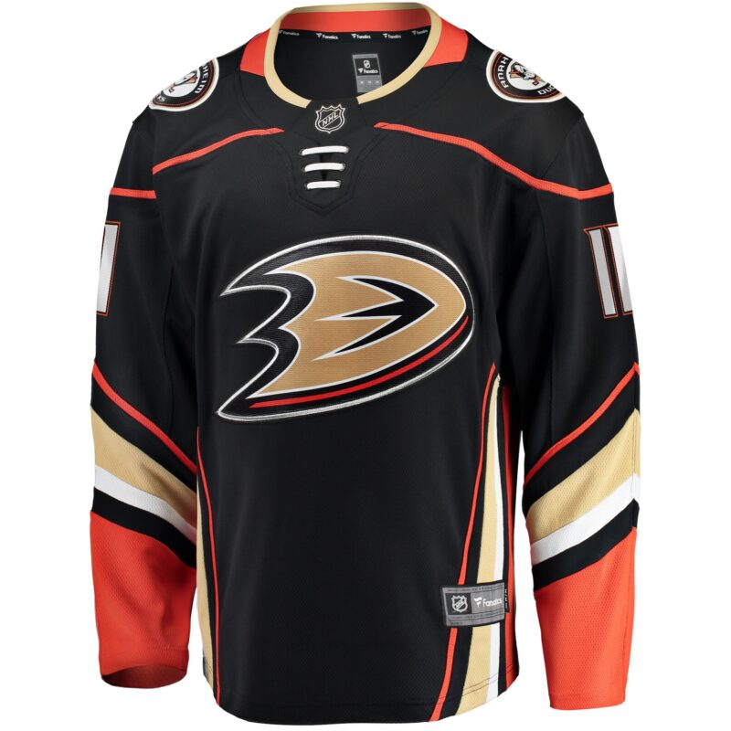Trevor Zegras Anaheim Ducks Home Breakaway Player Jersey - Black - Image 2