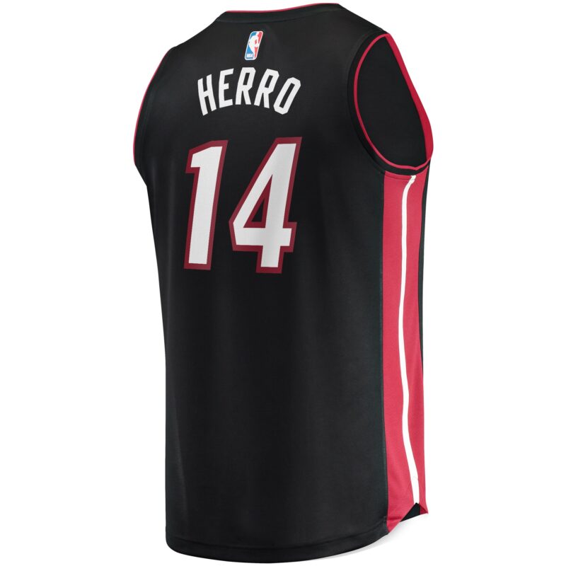 Tyler Herro Miami Heat Fast Break Jersey Black - Icon Edition - Image 3