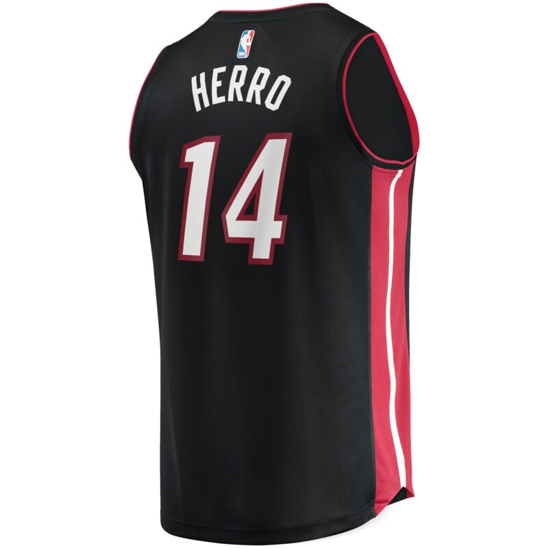 Tyler Herro Miami Heat Fast Break Jersey - Icon Edition - Black - Image 3