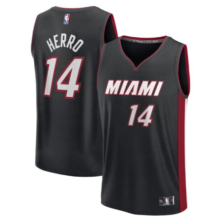 Tyler Herro Miami Heat Fast Break Player Jersey - Black - Icon Edition