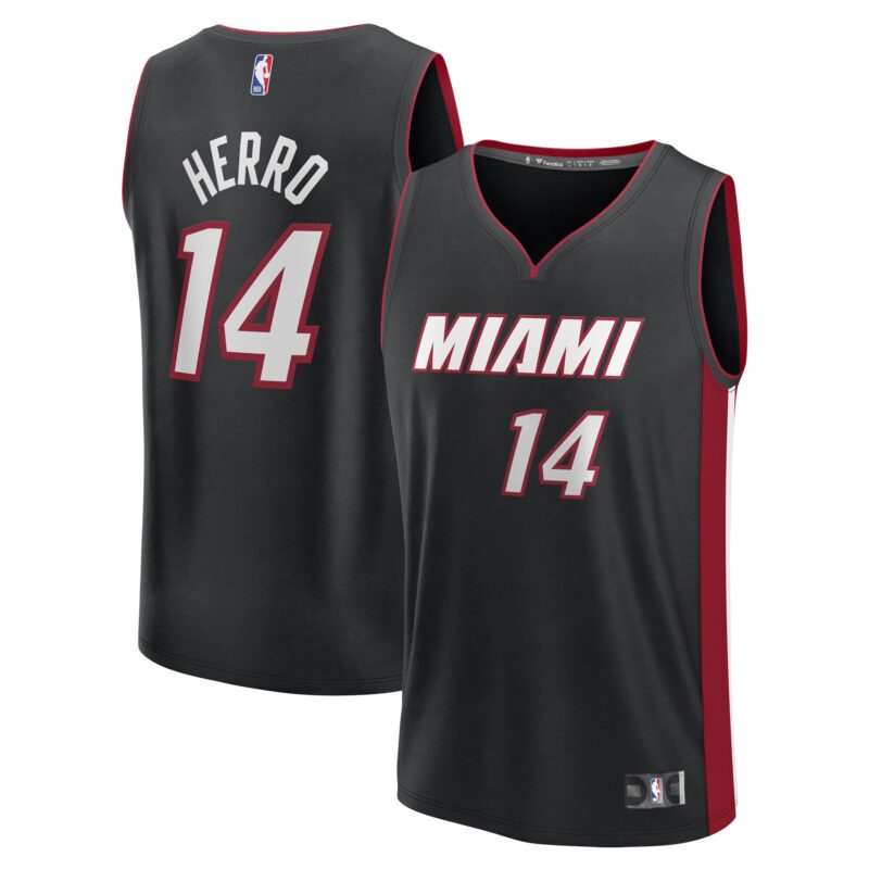 Tyler Herro Miami Heat Fast Break Player Jersey - Black - Icon Edition