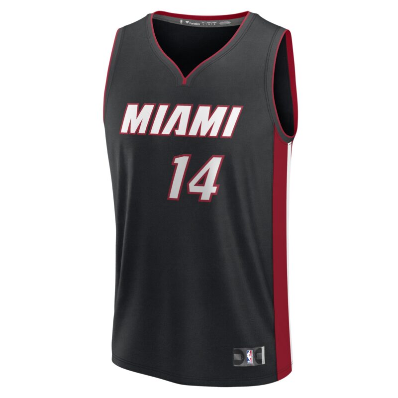 Tyler Herro Miami Heat Fast Break Player Jersey - Black - Icon Edition - Image 2