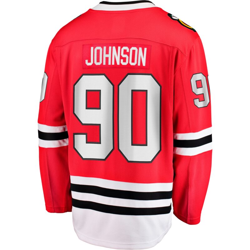 Tyler Johnson Chicago Blackhawks Home Team Breakaway Player Jersey - Red - Image 3