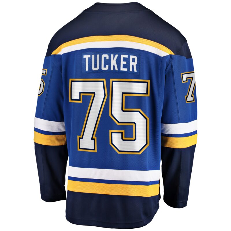 Tyler Tucker St. Louis Blues Home Premier Breakaway Player Jersey - Blue - Image 3