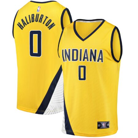 Tyrese Haliburton Indiana Pacers Fast Break Jersey - Statement Edition - Gold