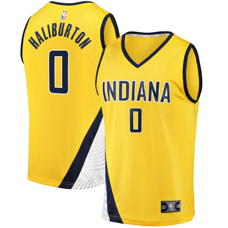 Tyrese Haliburton Indiana Pacers Fast Break Jersey - Statement Edition - Gold
