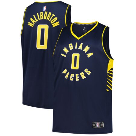 Tyrese Haliburton Indiana Pacers Big & Tall Fast Break Jersey - Icon Edition - Navy