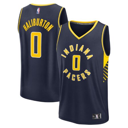 Tyrese Haliburton Indiana Pacers Fast Break Jersey - Icon Edition - Navy