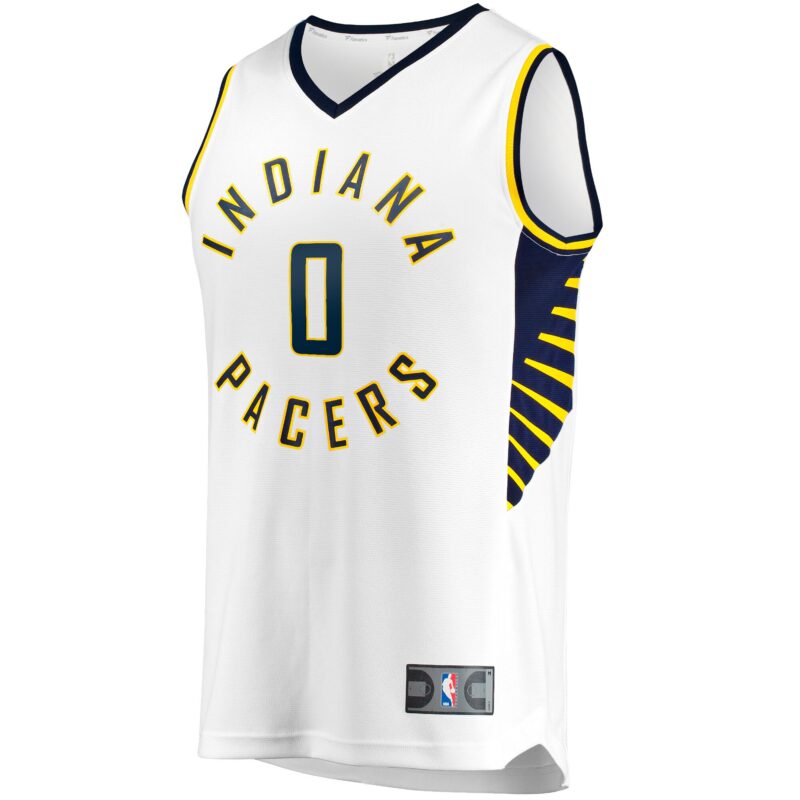 Tyrese Haliburton Indiana Pacers Fast Break Jersey - Association Edition - White - Image 2