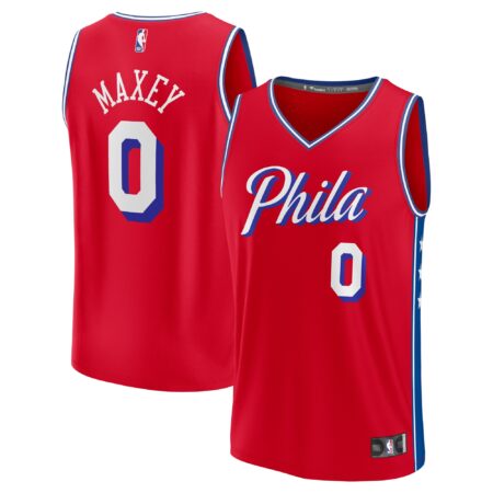 Tyrese Maxey Philadelphia 76ers Fast Break Player Jersey - Statement Edition - Red