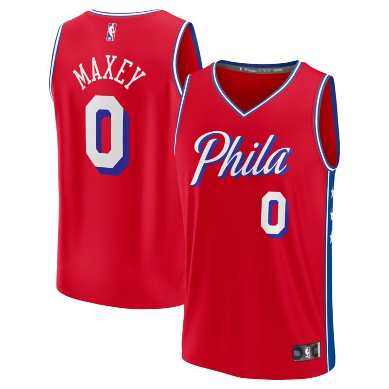Tyrese Maxey Philadelphia 76ers Fast Break Player Jersey - Statement Edition - Red