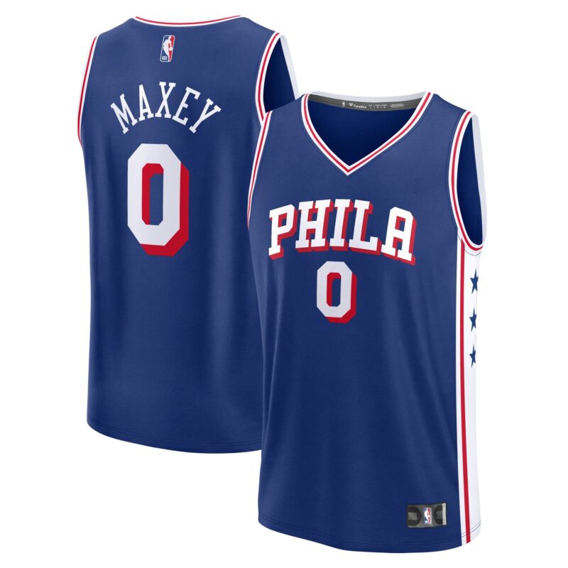 Tyrese Maxey Philadelphia 76ers Big & Tall Fast Break Jersey - Icon Edition - Royal
