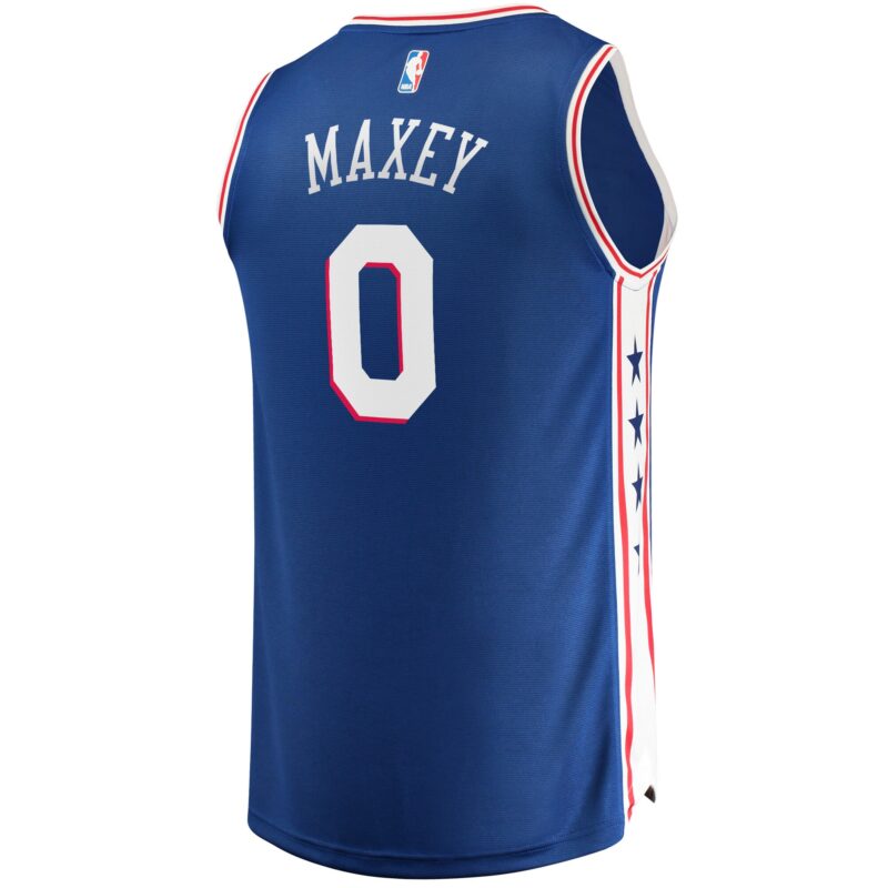Tyrese Maxey Philadelphia 76ers Fast Jersey Royal - Icon Edition - Image 3