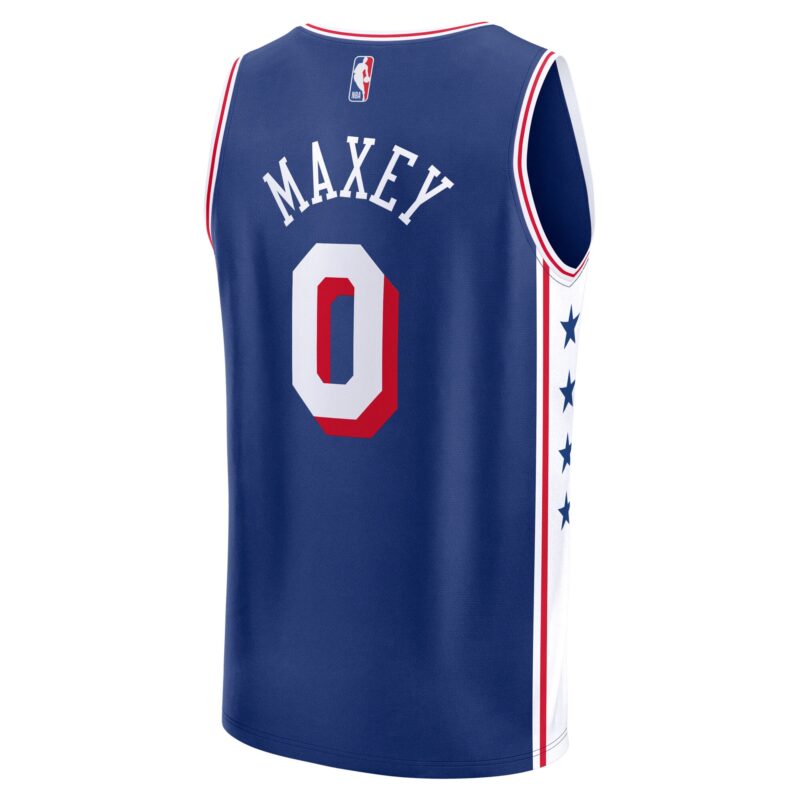 Tyrese Maxey Philadelphia 76ers Fast Break Player Jersey - Icon Edition - Royal - Image 3