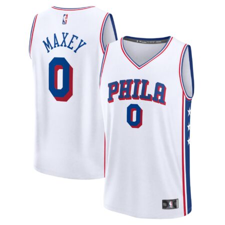 Tyrese Maxey Philadelphia 76ers Fast Break Player Jersey - Association Edition - White