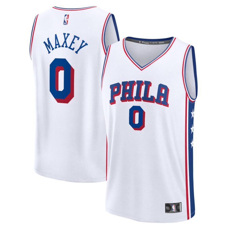 Tyrese Maxey Philadelphia 76ers Fast Break Player Jersey - Association Edition - White