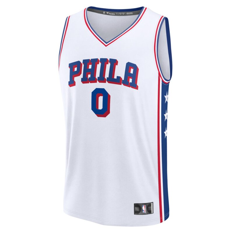Tyrese Maxey Philadelphia 76ers Fast Break Player Jersey - Association Edition - White - Image 2