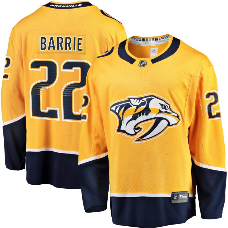 Tyson Barrie Nashville Predators Home Breakaway Jersey - Gold