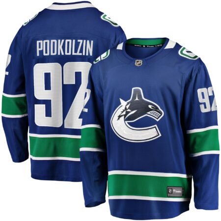 Vasily Podkolzin Vancouver Canucks Home Premier Breakaway Player Jersey - Blue