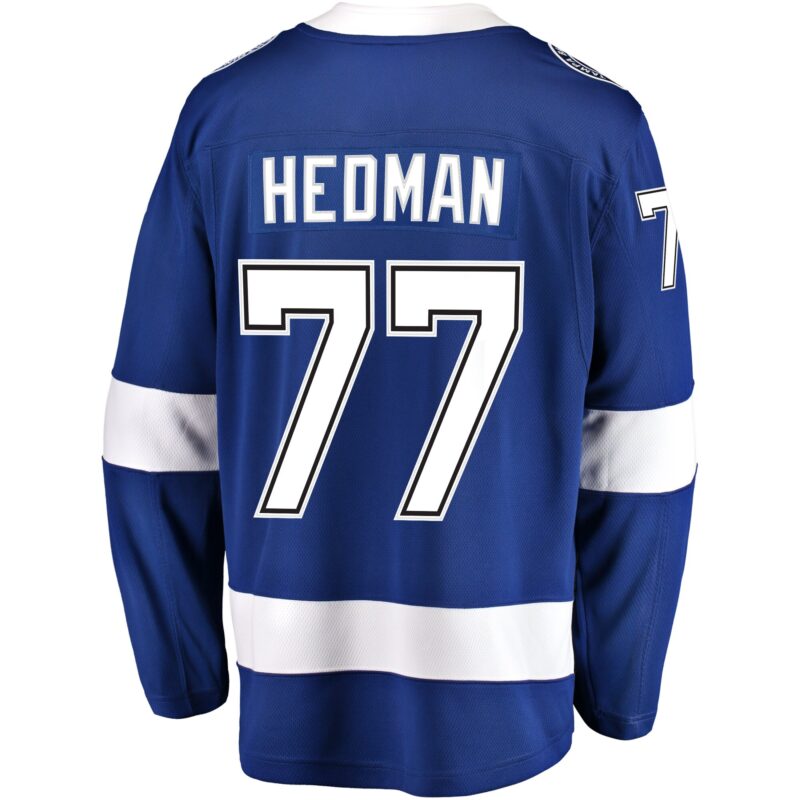 Victor Hedman Tampa Bay Lightning Home Breakaway Player Jersey - Blue - Image 3