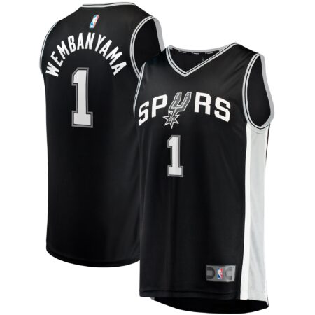 Victor Wembanyama San Antonio Spurs Fast Break Jersey - Icon Edition - Black
