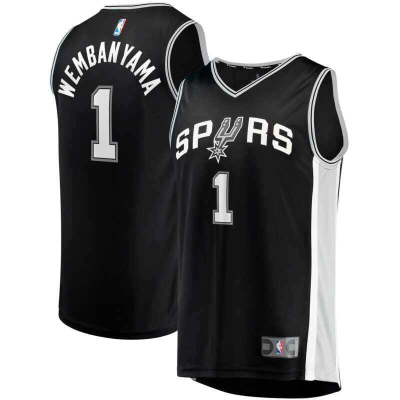 Victor Wembanyama San Antonio Spurs Fast Break Jersey - Icon Edition - Black