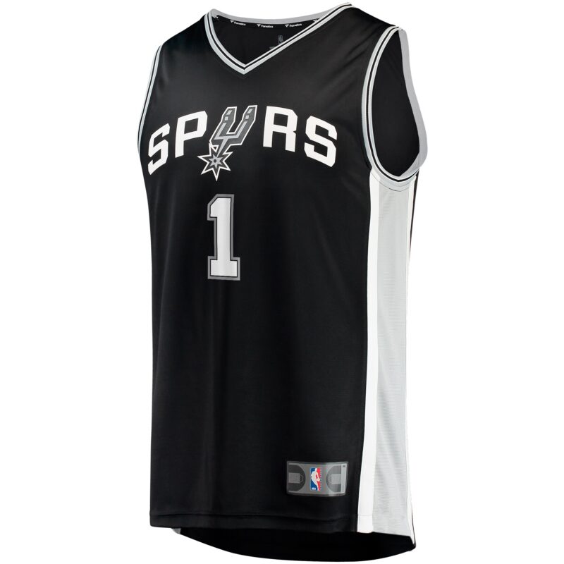Victor Wembanyama San Antonio Spurs Fast Break Jersey - Icon Edition - Black - Image 2